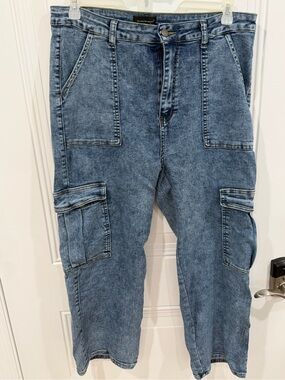 The Style Between Us — Men's Blue Denim Cargo Pants